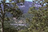 Omega Bridge connecting the Lab with the town of Los Alamos