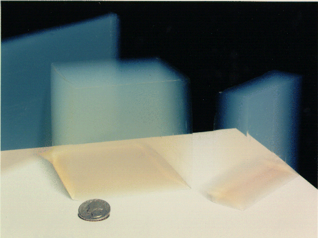 photograph of aerogel pieces